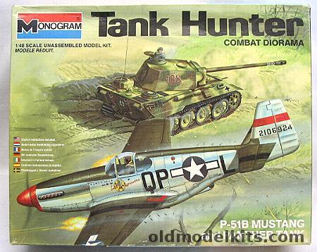 Monogram 1/48 Tank Hunter Combat Diorama Panther and P-51B Mustang, 6035 plastic model kit